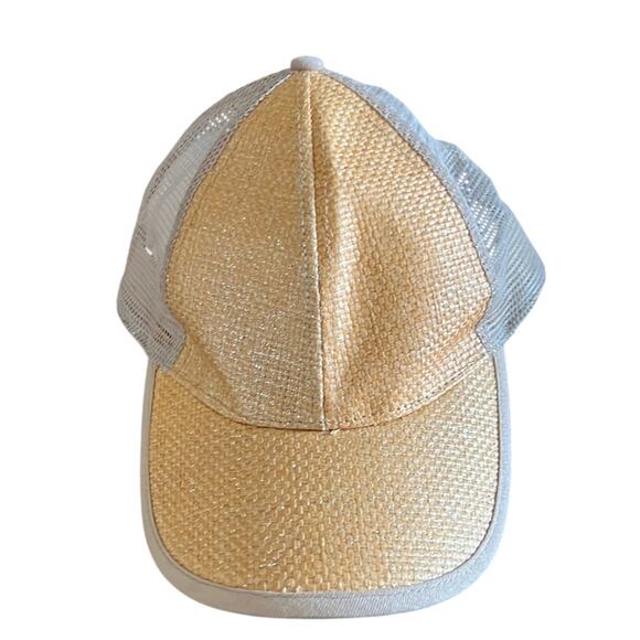 Mudd Woven Straw Look Baseball Cap NWT Beach Summer Spring - Picture 1 of 6